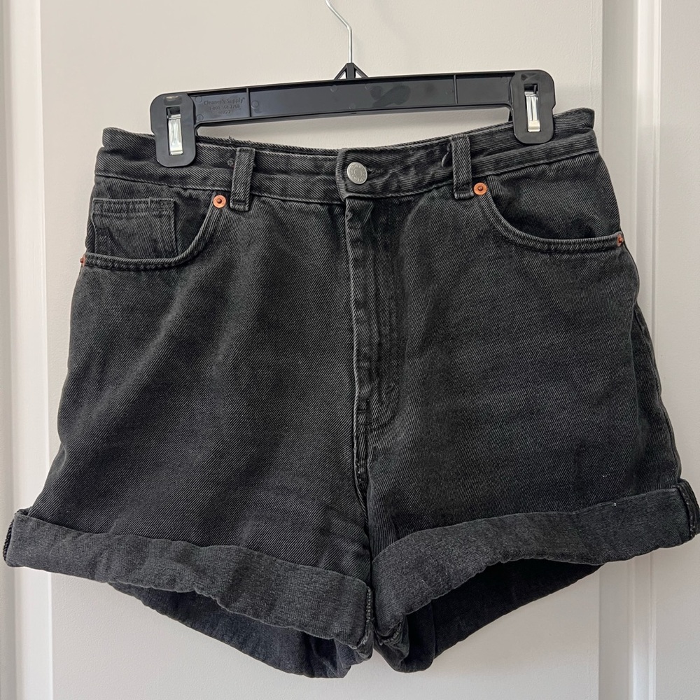 Monki Black Denim Jean Shorts